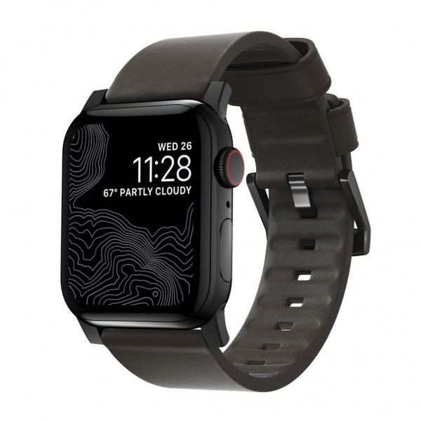 Apple Watch 42/44mm/Apple Watch Ultra Armbånd AcTionFit Strap Svart/Mocha Brown