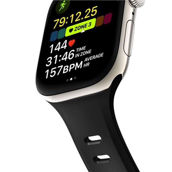 Apple Watch 44/45/46mm Armbånd Tempo Band Svart