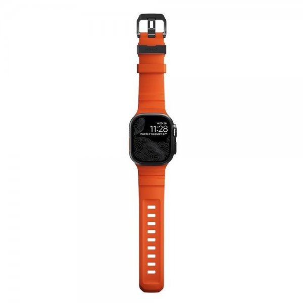 Apple Watch 44/45/46mm/Ultra 49mm Armbånd Rocky Point Svart Magma