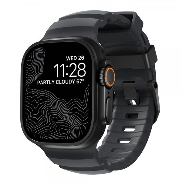 Apple Watch 44/45/46mm/Ultra 49mm Armbånd Rocky Point Svart Storm