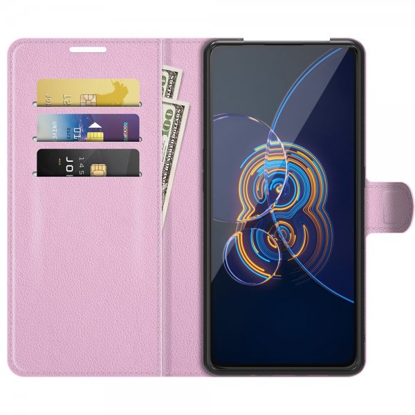 Asus Zenfone 8 Flip Etui Litchi Rosa