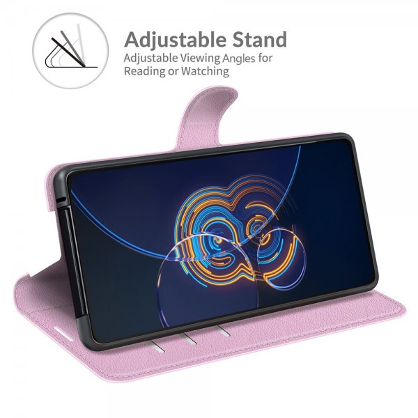 Asus Zenfone 8 Flip Etui Litchi Rosa