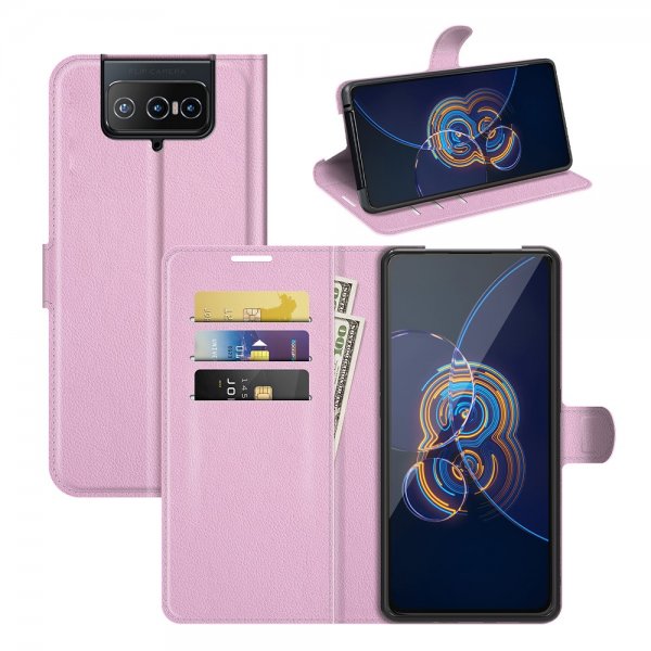 Asus Zenfone 8 Flip Etui Litchi Rosa