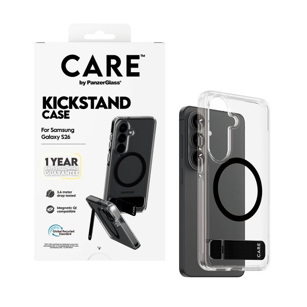 Samsung Galaxy S26 Deksel Kickstand MagSafe Transparent