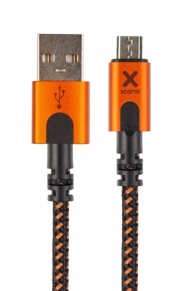 Xtreme USB-A to Micro USB Cable 1.5m Svart Oransje