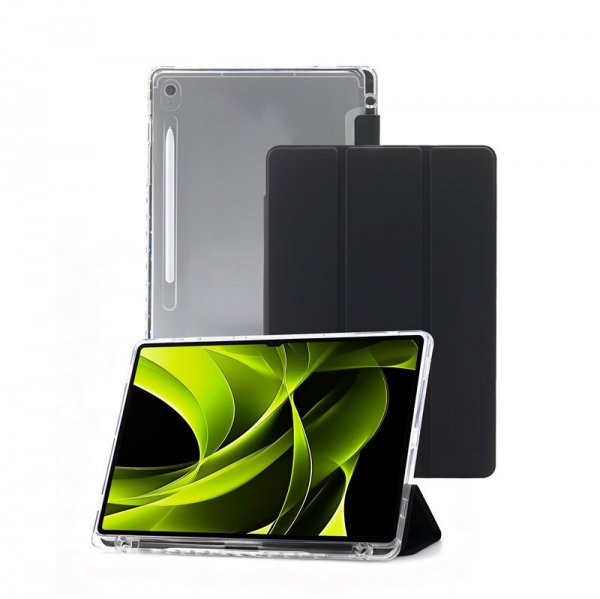 Samsung Galaxy Tab S10 FE Plus Etui Easy Tablet Case Transparent Svart