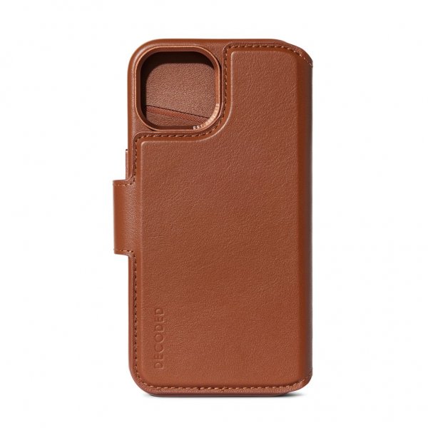 iPhone 15 Pro Max Etui Leather Detachable Wallet Tan