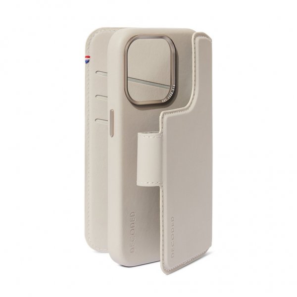 iPhone 15 Plus Etui Leather Detachable Wallet Clay