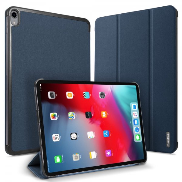 Domo Series Etui till iPad Pro iPad Pro 11 2018 Stoff TPU Tri-Fold Blå