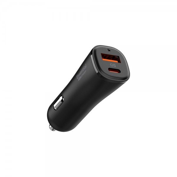 Essential Mobillader til bil 48W 1xUSB-C 1xUSB-A Svart