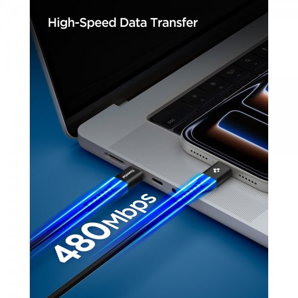 Essential Kabel Fabric USB-C/USB-C 100W 1m Svart