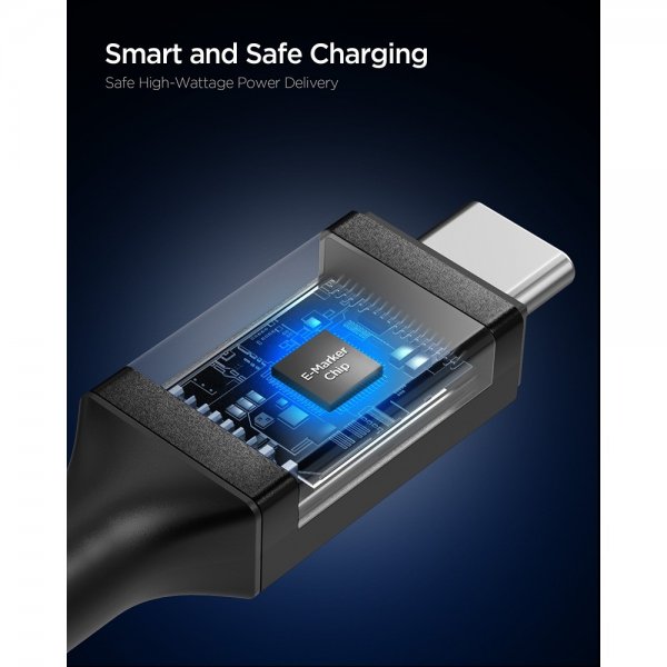 Essential Kabel Fabric USB-C/USB-C 240W 1.5m Svart