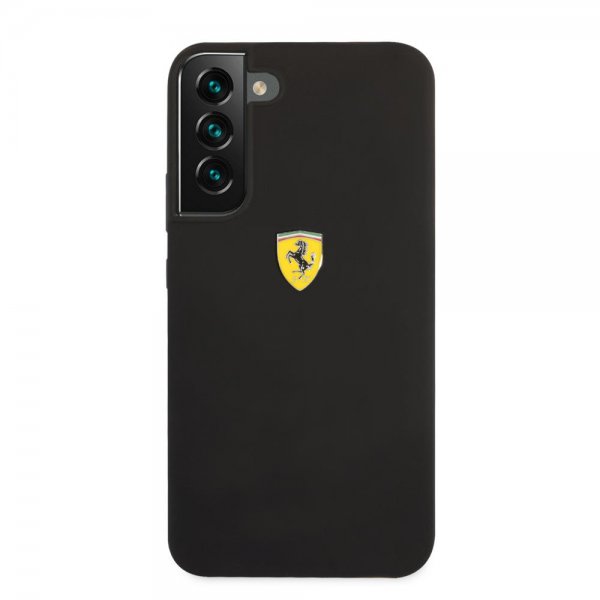 Samsung Galaxy S22 Deksel Metal Logo Svart