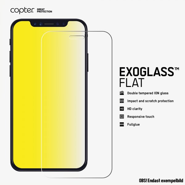 Skjermbeskytter till Samsung Galaxy A70 ExoGlass Flat Herdet Glass