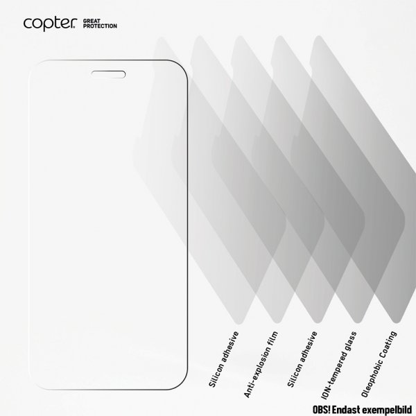 Skjermbeskytter till Samsung Galaxy A70 ExoGlass Flat Herdet Glass