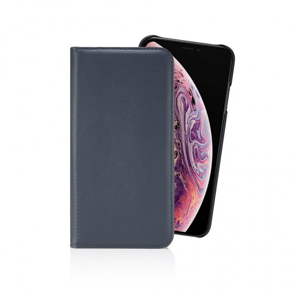 iPhone Xs Max Etui Magnetic Folio Marineblå