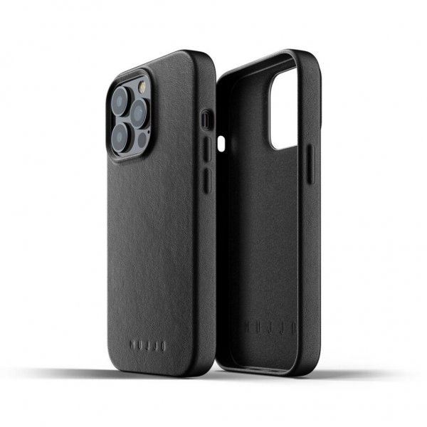 iPhone 13 Pro Deksel Full Leather Case Svart