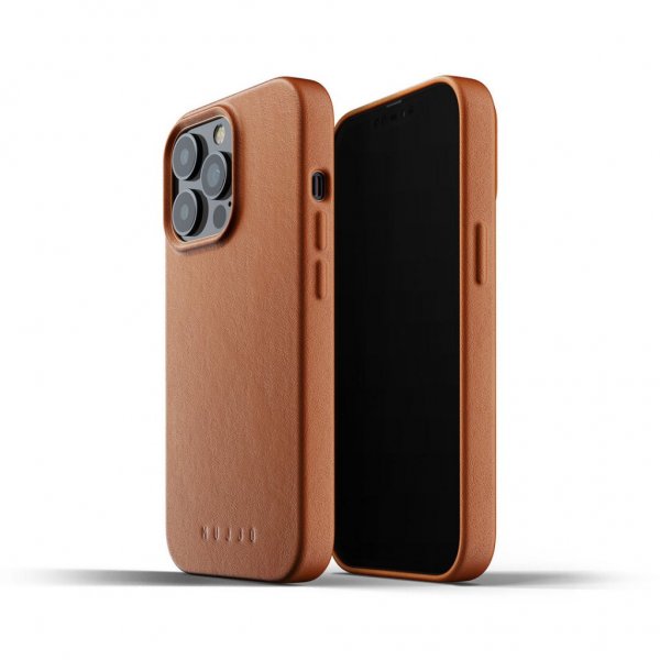 iPhone 13 Pro Deksel Full Leather Case Tan
