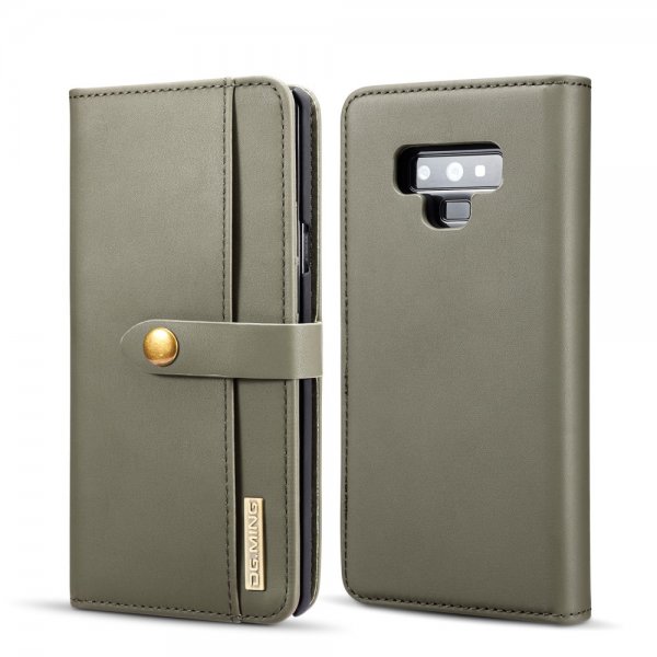 Galaxy Note 9 Plånboksetui Delskinn Löstagbart Deksel Kortlomme Utside Grønn