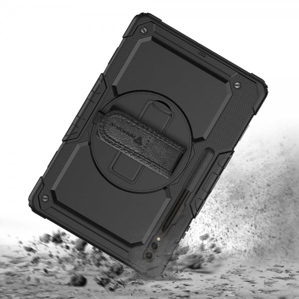 Samsung Galaxy Tab S9 Ultra Deksel Rainproof Rugged Case Hand Strap Kickstand
