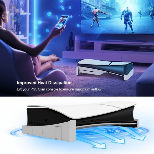 PlayStation 5 Slim (Digital/Disc Edition) Stand Hvit