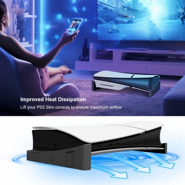 PlayStation 5 Slim (Digital/Disc Edition) Stand Svart