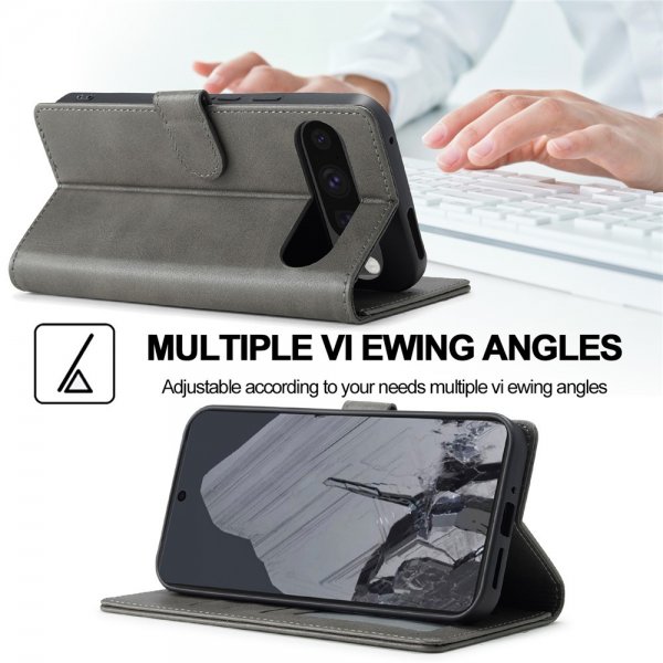 Google Pixel 10 Pro XL Etui med Kortlomme stativfunksjon Grå