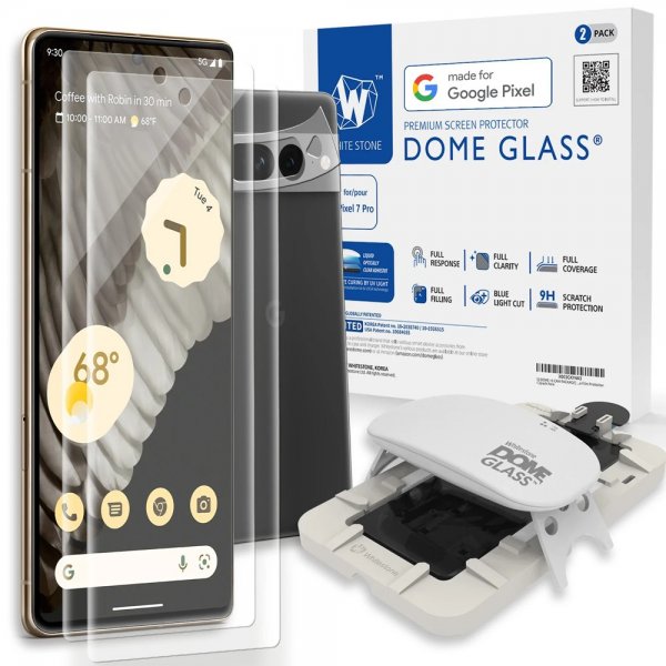 Google Pixel 7 Pro Skjermbeskytter Dome Glass 2-pakning