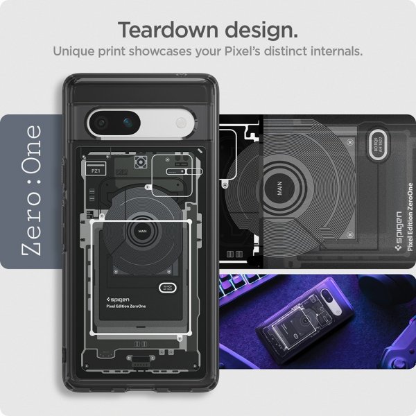 Google Pixel 7a Deksel Ultra Hybrid Zero One Svart