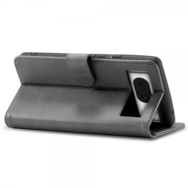 Google Pixel 8a Etui med Kortlomme stativfunksjon Grå