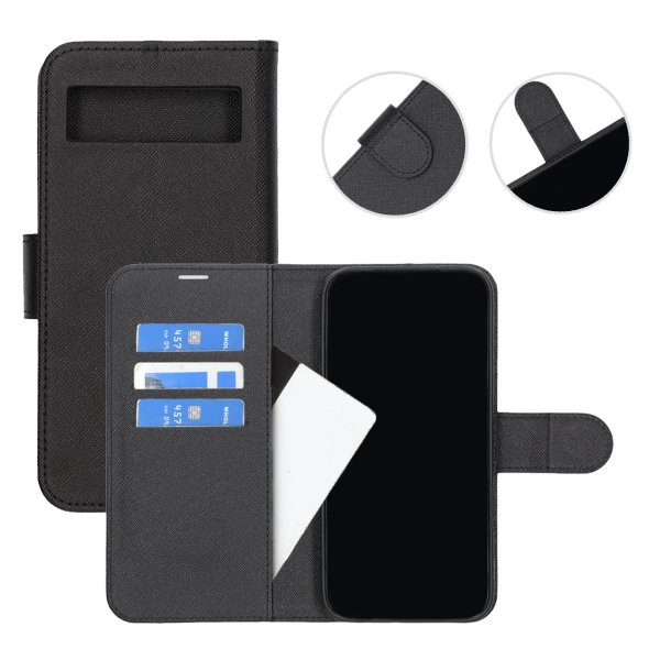 Google Pixel 8a Etui med Stativ Svart