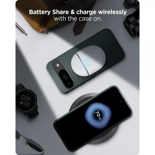 Google Pixel 9/Pixel 9 Pro Deksel Liquid Air Abyss Green