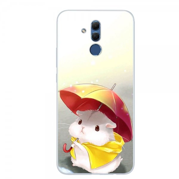 Huawei Mate 20 Lite Deksel TPU Motiv Hamster med Paraply