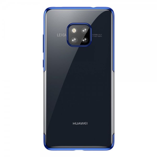Huawei Mate 20 Pro Deksel Shining Series Belagt TPU Blå