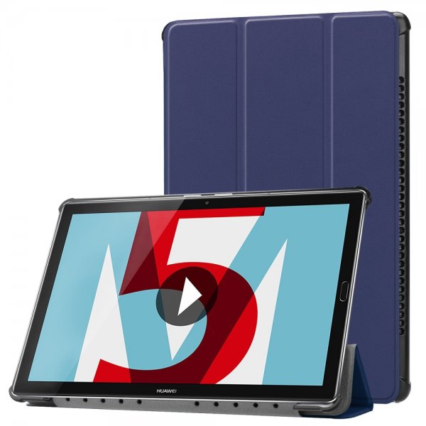 Huawei MediaPad M5 10 Etui PU-skinn Hardplast Mörkblå