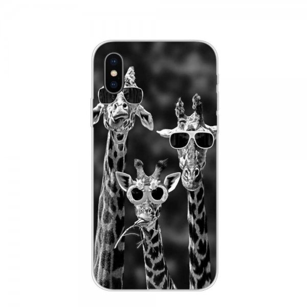 iPhone X/Xs Deksel TPU Motiv Coola Giraffer