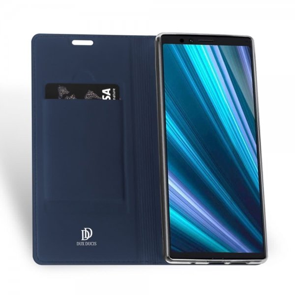 Sony Xperia 1 Etui Skin Pro Series Kortlomme PU-skinn MörkBlå