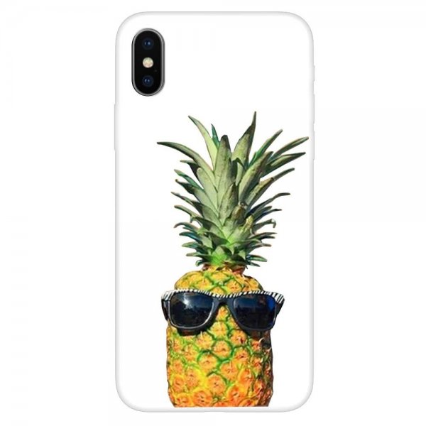 iPhone X/Xs Deksel TPU Motiv Ananas