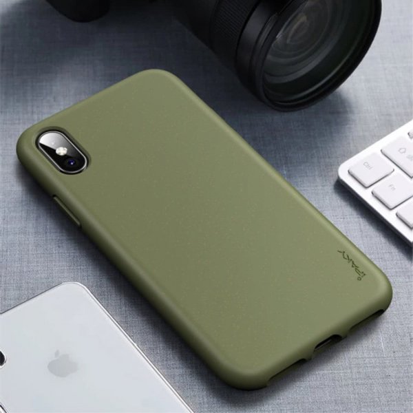 iPhone X/Xs Deksel TPU Hvetestrå Mörkgrønn