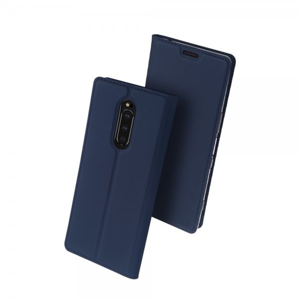 Sony Xperia 1 Etui Skin Pro Series Kortlomme PU-skinn MörkBlå