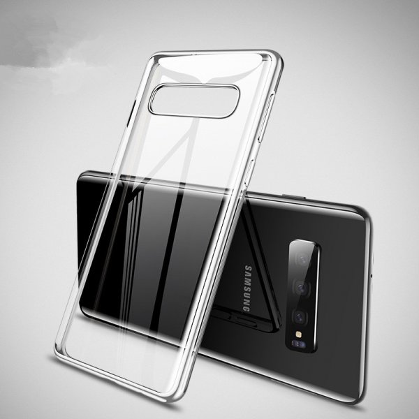 Samsung Galaxy S10 Plus Deksel TPU Belagt Sølv
