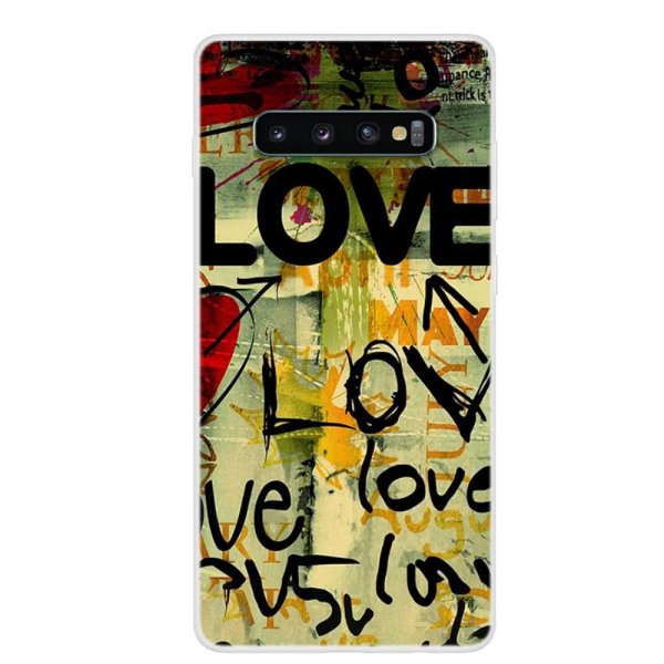 Samsung Galaxy S10 Deksel TPU Motiv Love