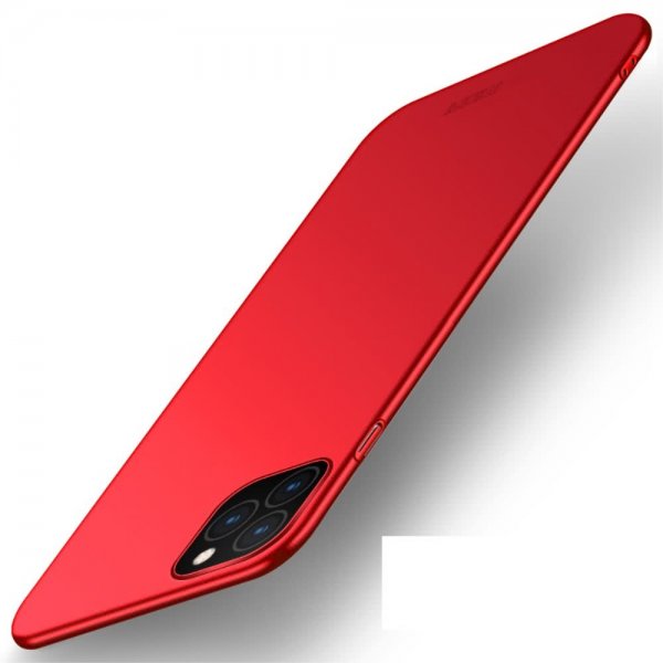 iPhone 11 Pro Max Deksel Shield Slim Hardplast Rød