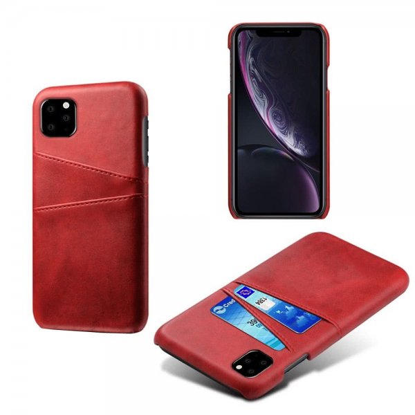 iPhone 11 Pro Max Deksel med To Kortlommer Rød
