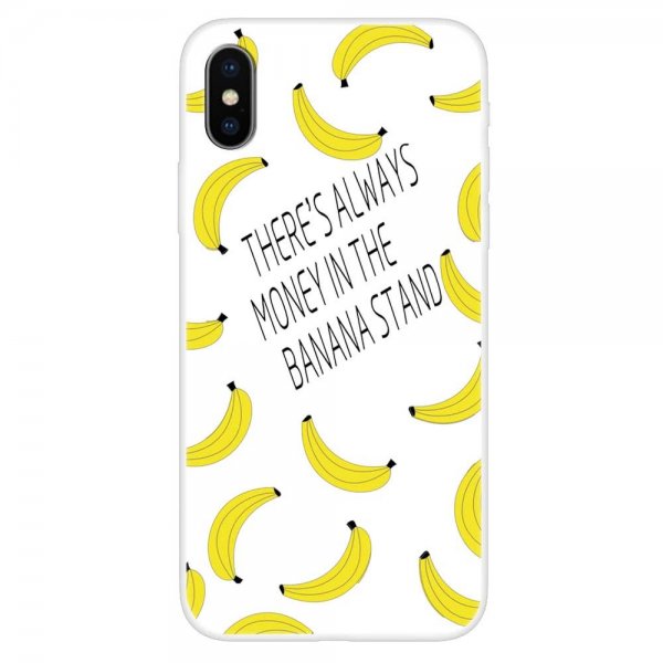 iPhone X/Xs Deksel TPU Motiv Bananer