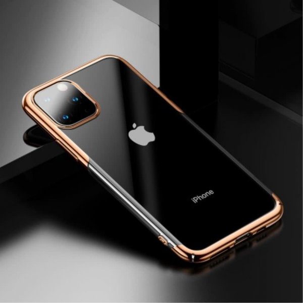 iPhone 11 Pro Deksel Glitter Series Hardplast Belagt Gull