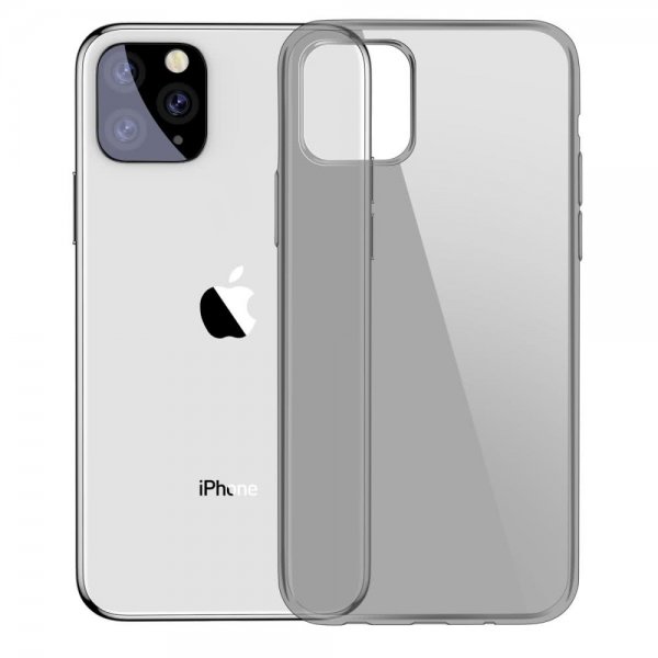iPhone 11 Pro Max Deksel Simple Series TPU Transparent Svart