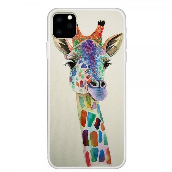 iPhone 11 Pro Deksel TPU Motiv Färgglad Giraff