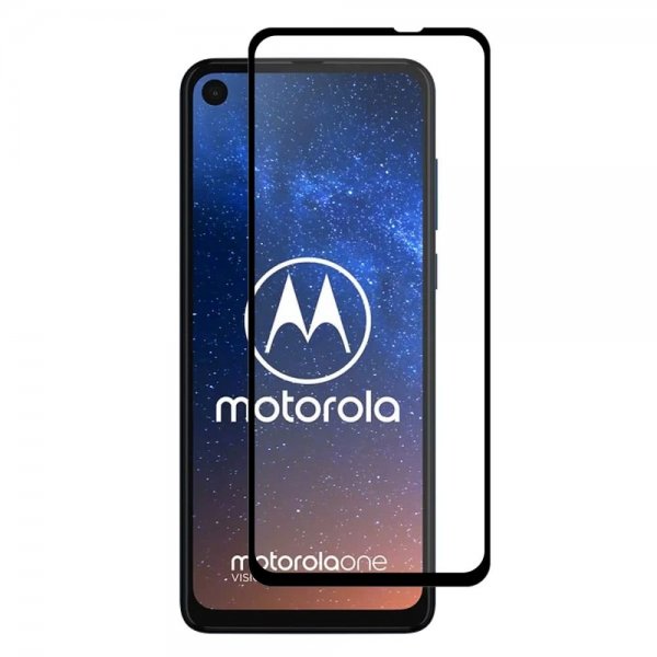 Motorola One Vision Skjermbeskytter Herdet Glass Full Size och Full Glue