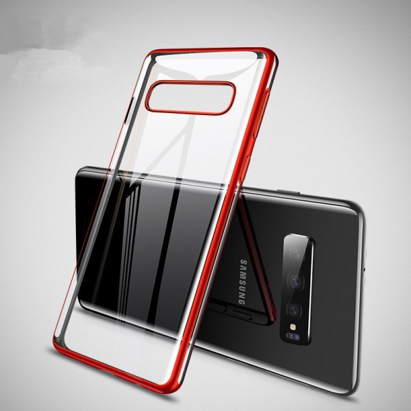 Samsung Galaxy S10 Deksel TPU Belagt Rød